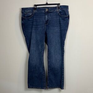 Women Bootcut Blue Jeans 22W short